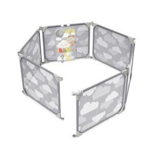SKIP HOP Ohrádka / zábrana s hracím panelem 2v1 rozšiřitelná grey 6 m+