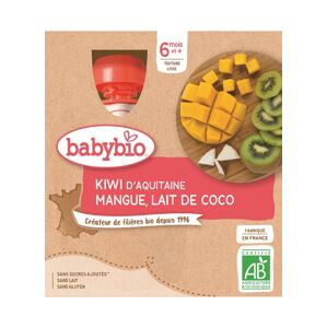 BABYBIO Kiwi mango kokos 4x 90 g