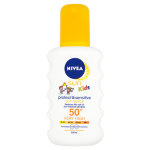 Nivea Sun Kids Sensitive SPF50+ spray na opalování 200 ml