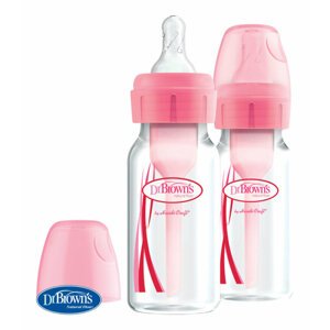 Dr.Browns láhev antikolik Options úzká plast růžová SB42305 2x120ml