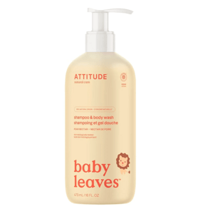 Attitude Baby Leaves Dětské tělové mýdlo a šampon s vůní hruškové šťávy 2v1 (473 ml)