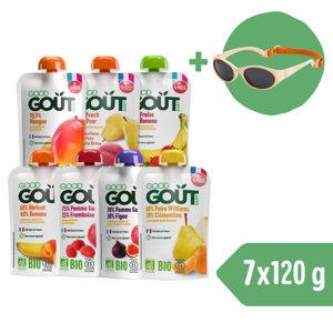 Good Gout BIO Ovocný 7pack + Dodie Sluneční brýle (0 - 18 měs.), béžové