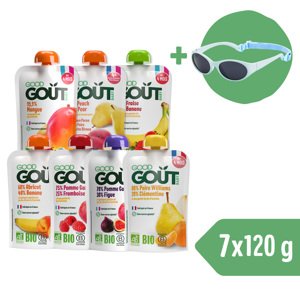 Good Gout BIO Ovocný 7pack + Dodie Sluneční brýle (0 - 18 měs.), modré